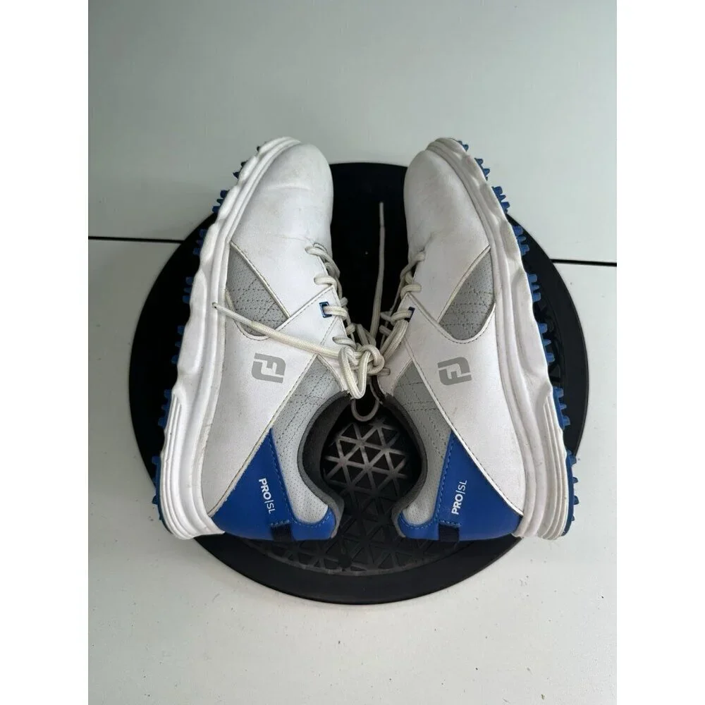 FootJoy Pro SL Golf Shoes Kids Junior Size 6 White Leather Spikeless Lace Up
